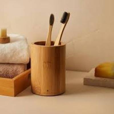 Bamboo Brush with Holder